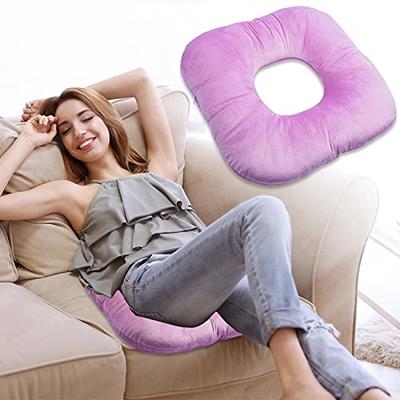 JEMA Donut Pillow, Tailbone Memory Foam Seat Cushion by Ergonomic  Innovations for Sores, Coccyx, Sciatica, Pregnancy, Post Natal (Blue)