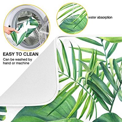 Tropical Palm Leaves Dish Drying Mat for Kitchen Counter Green Monstera  Leaf Absorbent Microfiber Drying Pad, Large 18x24 in, Reversible Drainer  Mats - Yahoo Shopping