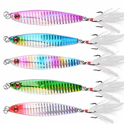 Jigging Spoon Lure Saltwater Fishing Lures, 5pcs Metal Jigs