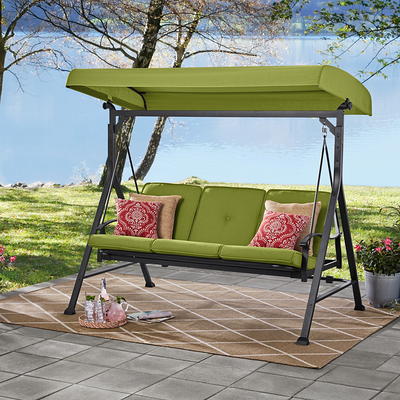 mainstays callimont 3 person steel porch swing