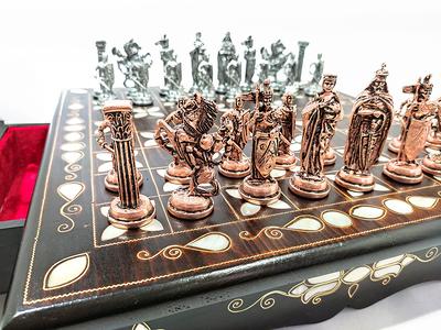 Large Chess Set - Personalized Luxury Custom Gift For Husband Wooden Board  Metal Figures Birthday Him - Yahoo Shopping