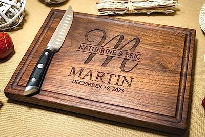 Personalized Cutting Boards, Custom Wedding, Anniversary or Housewarming  Gift Idea, Wood Engraved Charcuterie Cheese Board for Kitchen or Chef