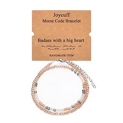 Morse Code Friendship Bracelet Kit - Gold Tone