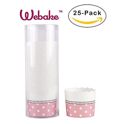 Webake Large Paper Baking Cups, 6oz Cupcake Muffin Cases Jumbo Cupcake  Liners, Set of 25 Pink Cupcake Liners for Valentine's Day, Wedding - Yahoo  Shopping