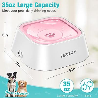 Dog Water Bowl No-Spill Pet Water Bowl Slow Water Feeder Dog Bowl No-Slip  Pet Water Dispenser Vehicle Carried Dog Water Bowl for Dogs/Cats/Pets