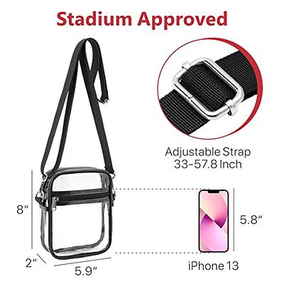 Viva Terry Clear Crossbody Bag with 2 Straps, Stadium Approved Clear Purse Bag for Concerts Sports Events Festivals Gift