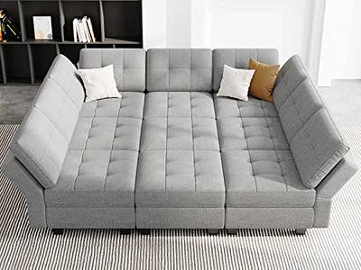  Sofa 87'' Lambswool 3 Seat Cushion Couch for Living