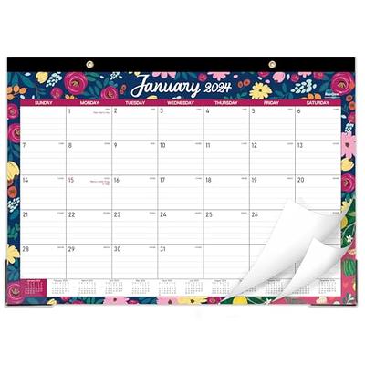 2024 Desk Calendar - Desk Calendar 2024, 12 Monthly Desk/Wall Calendar  2-in-1,16.8 x 12, January 2024 - December 2024, Thick Paper with Corner