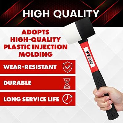 YIYITOOLS Rubber Hammer, 16oz rubber mallet With fiberglass Handle,black  and white - Yahoo Shopping