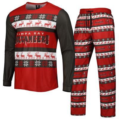 Women's FOCO Red Tampa Bay Buccaneers Ugly Pajamas Set