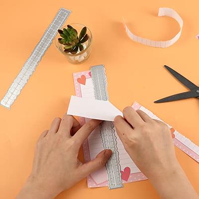  Metal Paper Tearing Ruler with 3 Water Pen, 3 Pcs Stainless  Steel Deckle Edge Ruler Wavy Line Jagged Irregular Edge Paper Ruler with 12  Inch Measuring Range for Card Craft Cutting