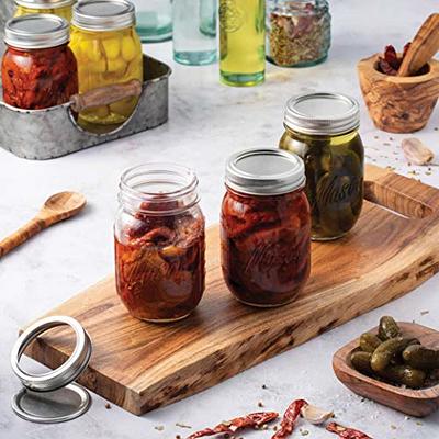 Folinstall 1 Gallon Square Super Wide-Mouth Glass Jars with Airtight Lids,  Glass Storage Jars with 2 Measurement Mark, Sturdy Canning Jars with Large