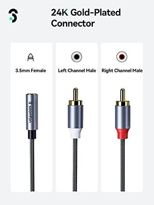 USB to AUX Adapter 3.5mm Stereo Male Aux Audio Plug Jack to USB Female  Adapter Cord Oxygen-Free Copper Converter Cable for Mobile Phone/CD  Player/MP3/Computer/TV 