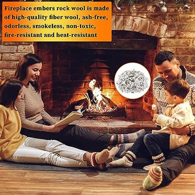 Hisencn 10 Piece Gas Fireplace Logs with 12 Oz Glowing Embers, Gas Fireplace  Decor Inserts Rock Wool and Faux Ceramic Gas Logs for Ventless &Vented  Fireplace, Propane,Natural Gas Firepit (10-15) 