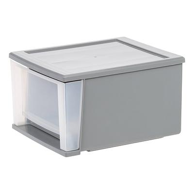 IRIS USA 2Pack 47qt Extra Large Stackable Plastic Storage Drawers, White 