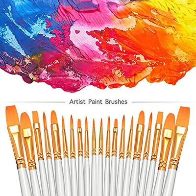 20 Pcs Paint Brush Set for Acrylic Painting Watercolor Painting Brushes  Acrylic Brushes for Oil Watercolor Miniature Detailing