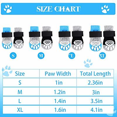  KOOLTAIL Anti-Slip Dog Boots 4 Packs - Adjustable Dog Socks  with Shoelace, Waterproof Dog Sock Shoe for All Seasons, Super Durable Pet  Paw Protector for Indoor and Outdoor, Medium and