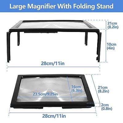 NZQXJXZ 30X 5X Large Magnifying Glass for Reading Full Book Page Magnifying  Glass Folding Handheld Magnifier for Seniors Reading Newspaper, Books Great  Gift for Low Visions - Yahoo Shopping