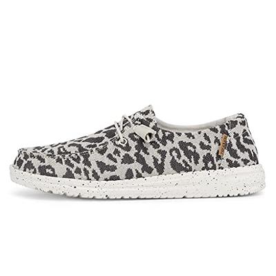 Hey Dude Women's Wendy Woven Cheetah Grey Size 8, Women's Shoes, Women's  Lace Up Loafers