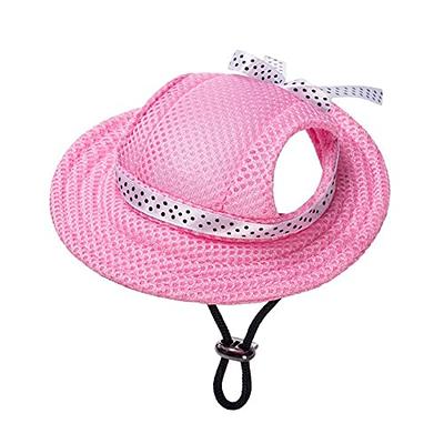 Dog Hat for Small Dogs Girl Boy Hats for Dogs Adjustable Dog Bucket Hat  Puppy Sun Hat Spring Summer Pet Baseball Cap Doggy Visor with Ear Holes and  Chin Strap for Dog