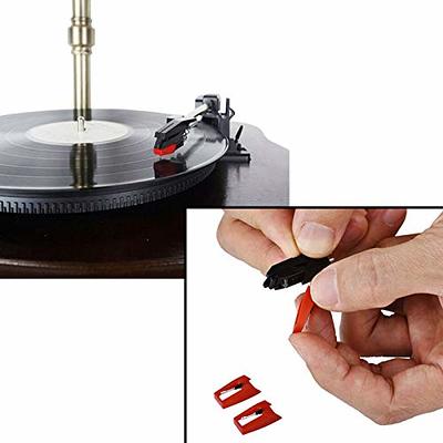 Universal Record Player Needle Turntable Needle Stylus Replacement with  Ceramic Ruby Tip Phonograph Vinyl LP Player (Red) 
