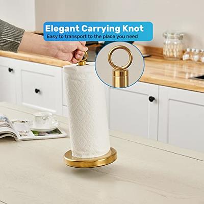 simplehuman Tension Arm Paper Towel Holder & Dispenser, Brass Steel