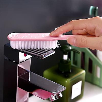 Household Cleaning Scrub Brush Soft Bristle Laundry Brush Shoe Stain  Remover Brush Cleaning Supplies Set Comfort Grip Nylon Brushes for Fabric  Clothes