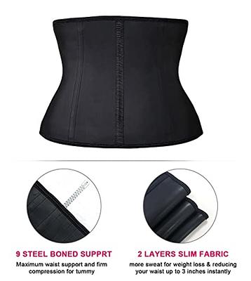 YIANNA Sweat Waist Trainer Belt Compression Belly Sport Girdle Waist  Trimmer for Women/Men Weight Loss