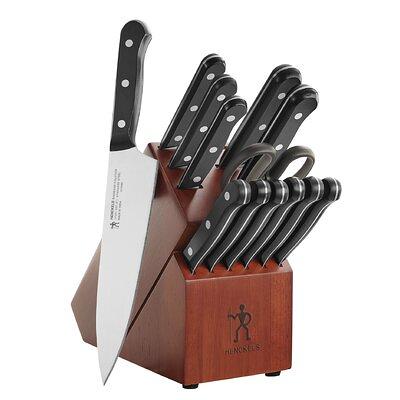 TUO Knife Block Set - 17 PCS Kitchen Knife Set with Wooden Block, Kitchen Knife  Set Honing Steel and Shears - German X50CrMoV15 Steel with Full Tang  Pakkawood Handle - FALCON SERIES