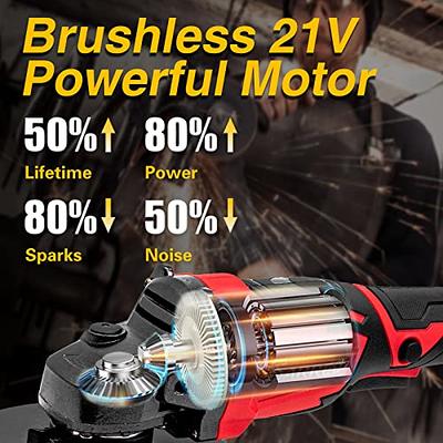 Weytoll Mini Angle Grinder, 19500rpm Electric Grinding Tool Mini Grinder  Handheld Cutter,with 1pcs 12V 3900mAh Battery & 2pcs Discs for Cutting