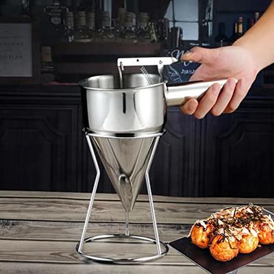 Batter Dispenser,Stainless Steel Pancake Batter Dispenser Funnels