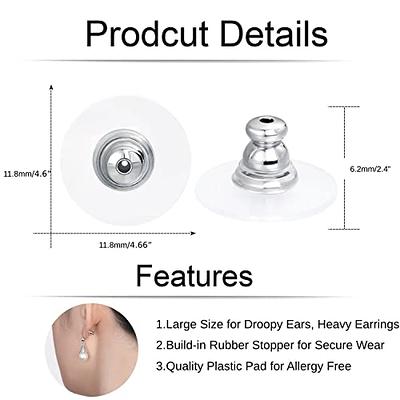 JIACHARMED Earring Backs for Studs, 4pcs Dics Earring Support Backing for Droopy  Ears Heavy Earrings Comfortable Secure Earring Replacement for Studs in  White Gold and 14K Gold - Yahoo Shopping