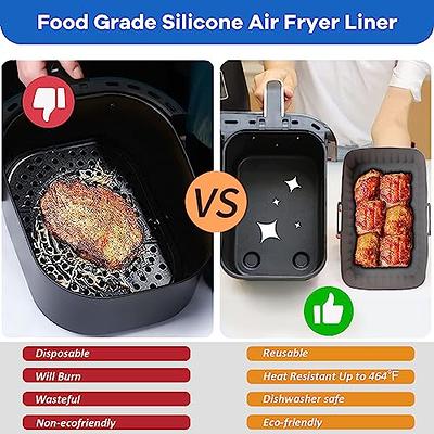 Air Fryer Silicone Liners Rectangular for Ninja Foodi Dual DZ201 DZ100