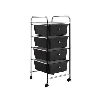 Iris USA Compact Desktop 4-Drawer System, Black, 2-Pack