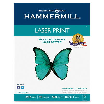 Staples 8.5 x 11 Laser Paper, 32 lbs., 98 Brightness, 500/Ream (85047 /  86047)