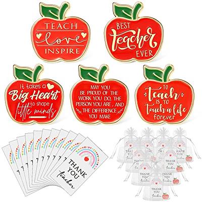 Henoyso 36 Pcs Teacher Keychain Bulk Teacher Appreciation Gifts in Bulk Christmas Teacher Gift Teacher Accessories