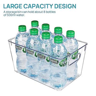 8 Pcs Clear Plastic Storage Bins with Lids Fridge Organizers