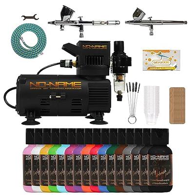 NO-NAME Brand. Airbrush Kit with Cool Rooty Compressor, Dual Action for  Art, Tattoos, Cake Decor, Makeup, Nail Art - Includes Water-Based Acrylic  Paints (Ultimate kit) - Yahoo Shopping