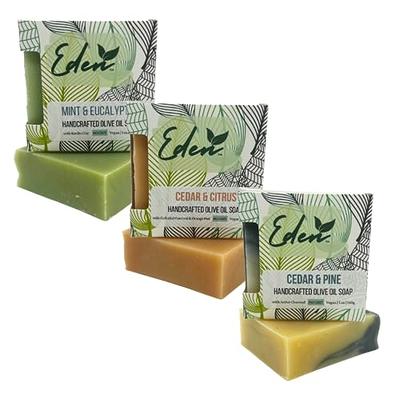 Pine Tar Natural Men's Soap with Essential Oil and Activated