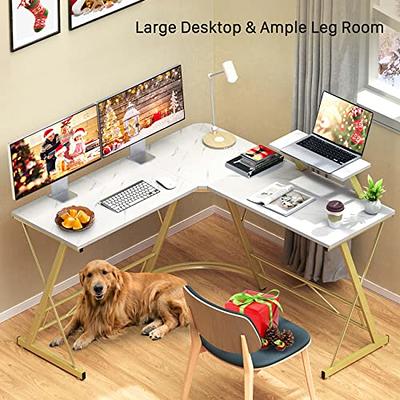  BANTI Small Computer Desk with Shelves 47 Inch, Home