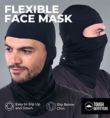 Fuinloth Balaclava Ski Mask, UV Protector Cooling Motorcycle Neck Gaiter  Scarf for Men/Women Black