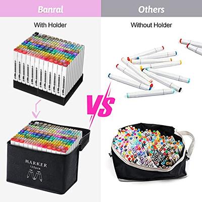 Banral 120 Colors Alcohol Markers, Premium Dual Tip Alcohol Based Art  Markers Set for Adult Kids Coloring Drawing Sketching Permanent Brush  Markers