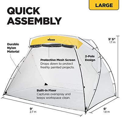 Wagner Spraytech C900038.M Large Spray Shelter with Built-In Floor & Screen  for DIY Spray Painting, Hobby Paint Booth Tool Painting Station,Portable Spray  Paint Tent, White, Yellow - Yahoo Shopping
