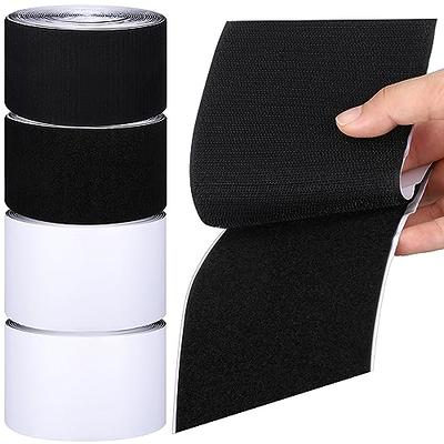 Qilery Black Hook Loop Tape Strips with Adhesive Nylon Non Slip Rug Tape  Double Sided Hook Loop Rolls Industrial Strength Bulk Sticky Straps Wall  Hanging Strips (4 Rolls,4'' x 30') - Yahoo