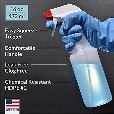 24 oz. HDPE Chemical Resistant Spray Bottle with Gray Polypropylene Sprayer