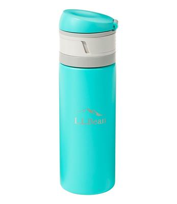 L.L.Bean Insulated Bean Canteen Water Bottle, Print Silver Birch/Red Buffalo Plaid Script Regular, Stainless Steel