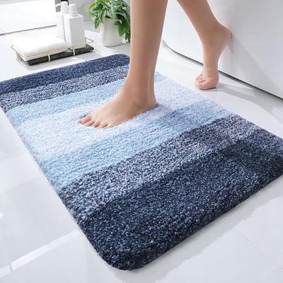 DEXI Bath Rugs 17x43, Quick Dry Super Absorbent Bathroom Mat, Rubber Non-Slip  Ultra Thin Bathroom Rugs Fit Under Door - Washable Shower Floor Mats for  Bathroom, Bathtub, and Sink, Light Grey 