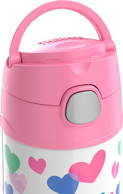 THERMOS FUNTAINER 12 Ounce Stainless Steel Vacuum Insulated Kids Straw  Bottle, Pink - Yahoo Shopping