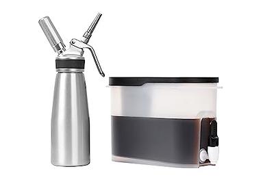 Oranlife Cold Brew Coffee Maker, Portable Iced Coffee and Tea Infuser with Airtight Lid, Reusable Stainless Steel Mesh Filter