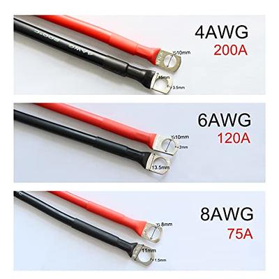 6 Gauge (6 AWG) Marine Grade Tinned Copper Battery Cable with Ends